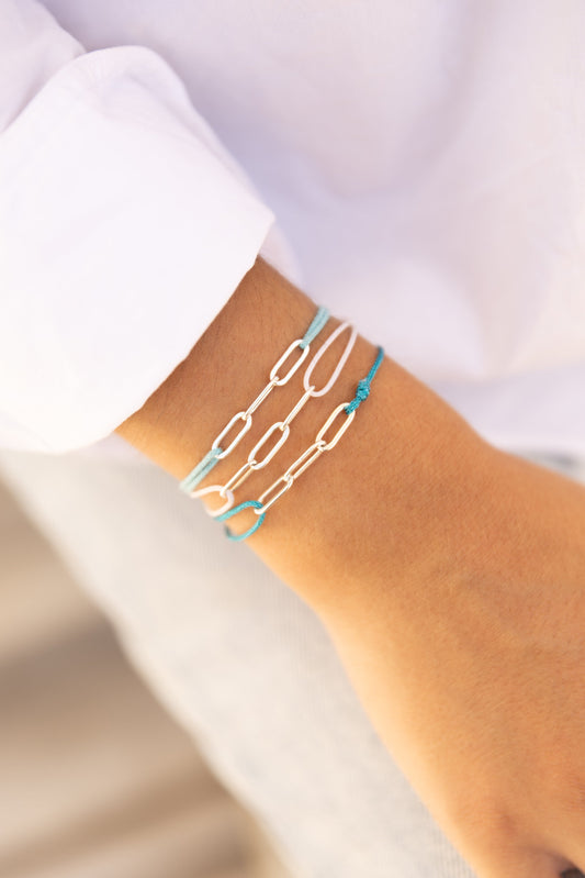 Bracelet Lien mixte porté au poignet