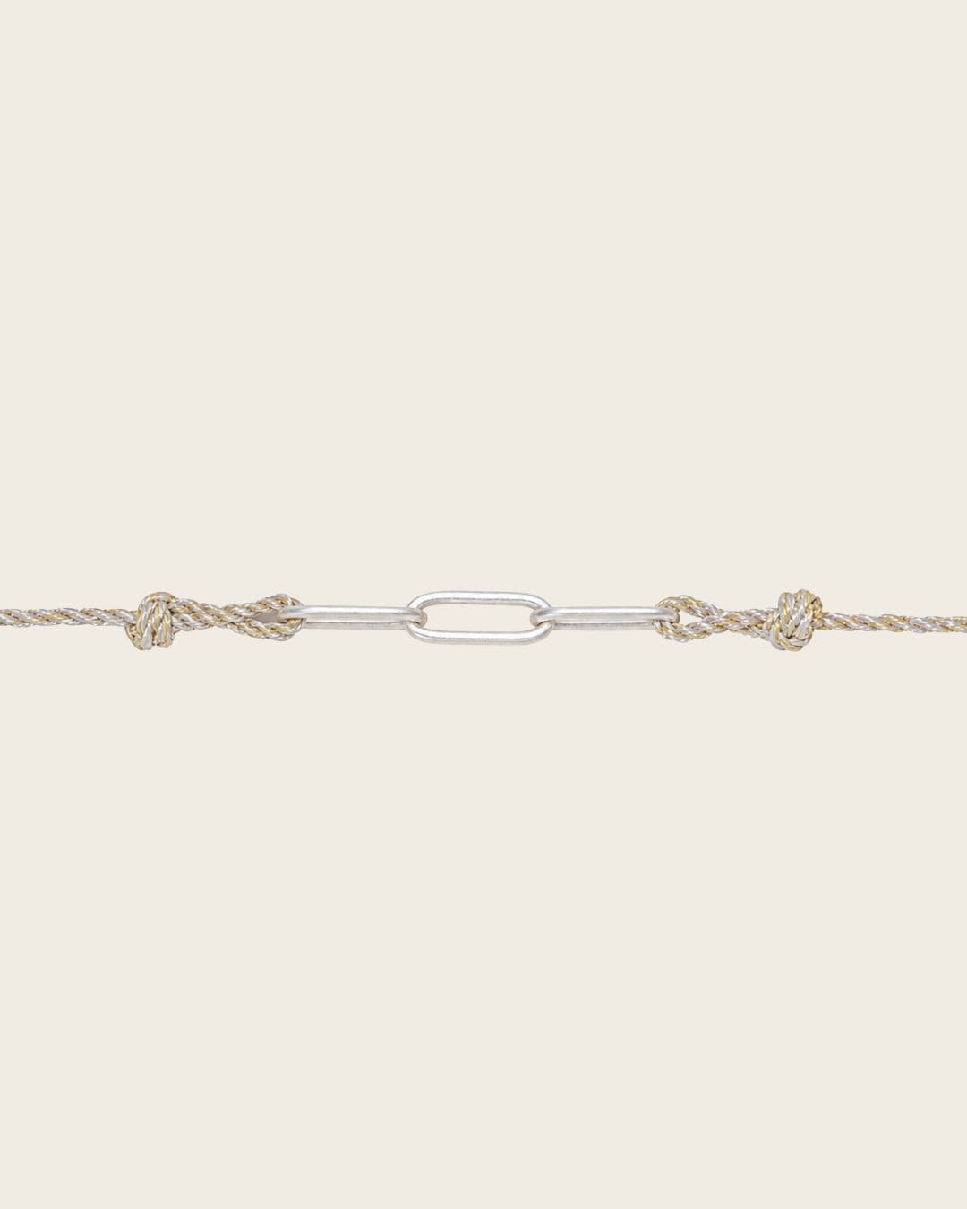 Bracelet cordon doré et argenté femme