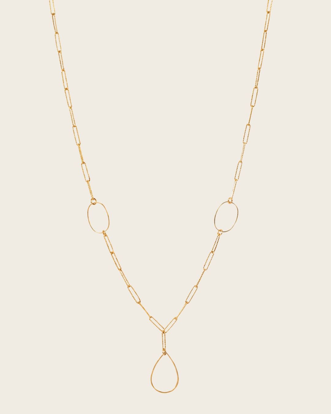 collier chaîne goutte doré femme 