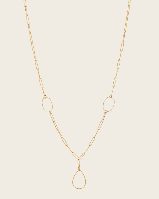 collier chaîne goutte doré femme 