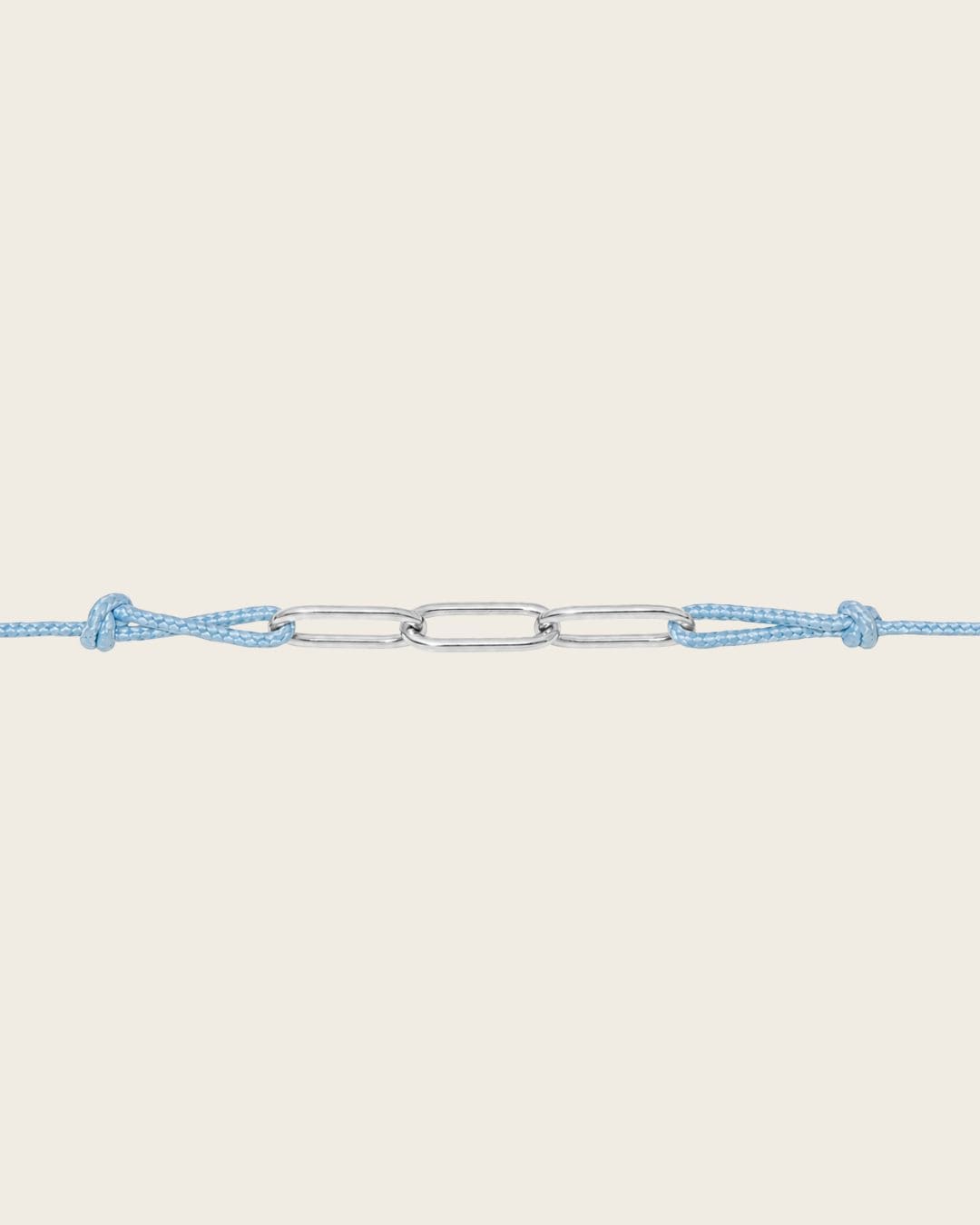 Bracelet bleu clair et argenté mixte