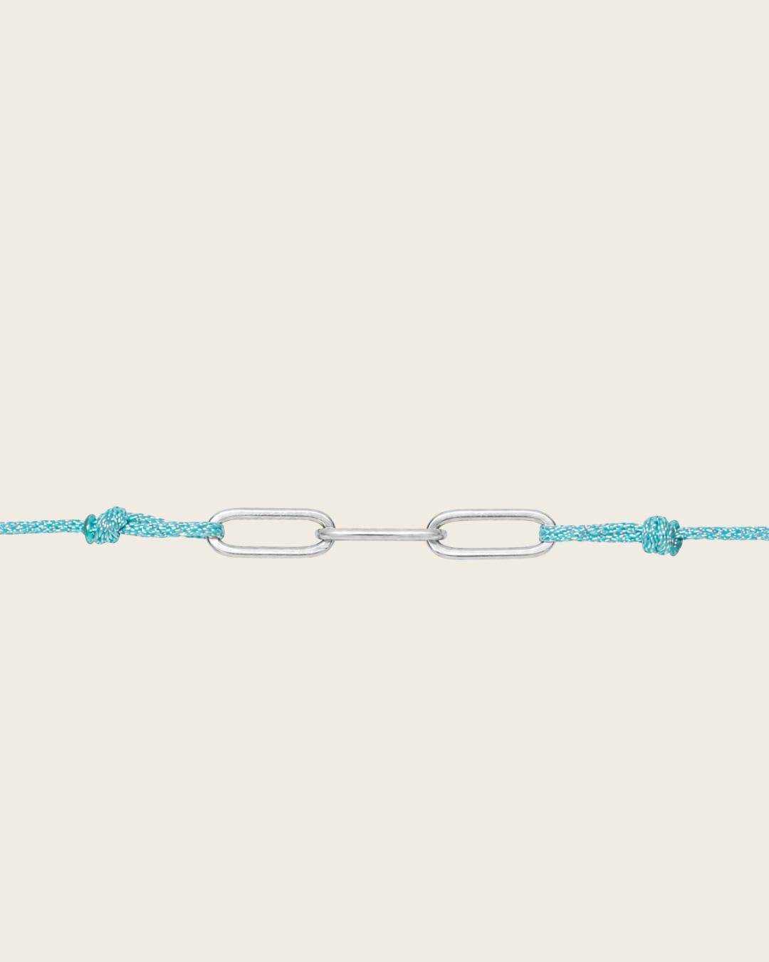 Bracelet cordon bleu claire pailleté et argenté femme 