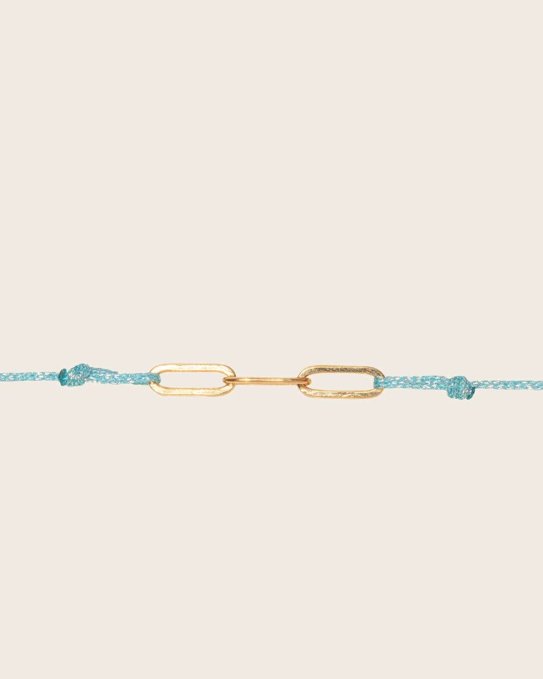 bracelet cordon bleu claire pailleté et doré femme 